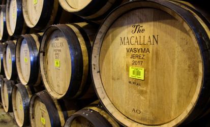 Casks containing The Macallan are stamped with the brand name and also the cask maker, Vasyma of Jerez