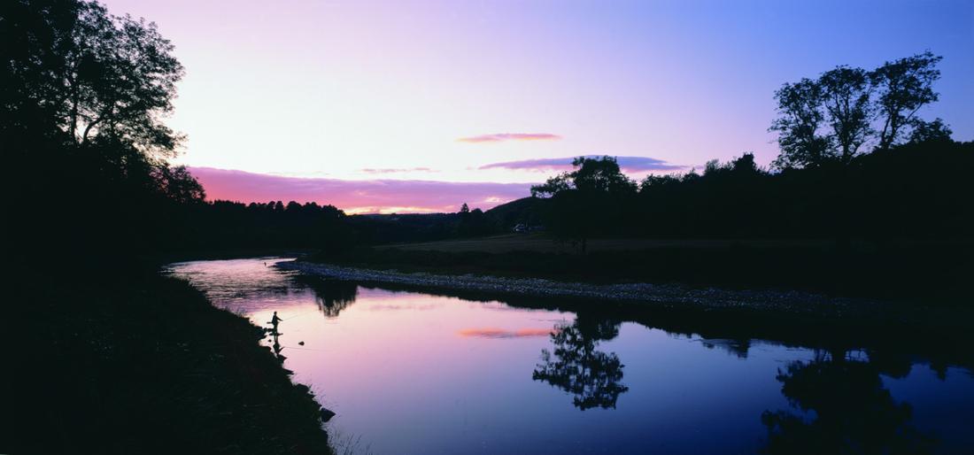 Sunset landscape of the River Spey