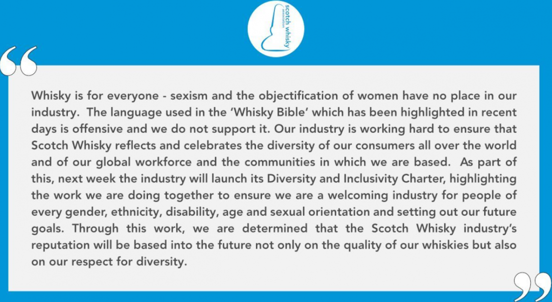 Paragraph of text written by the Scotch Whisky Association on the Whisky Bible comments