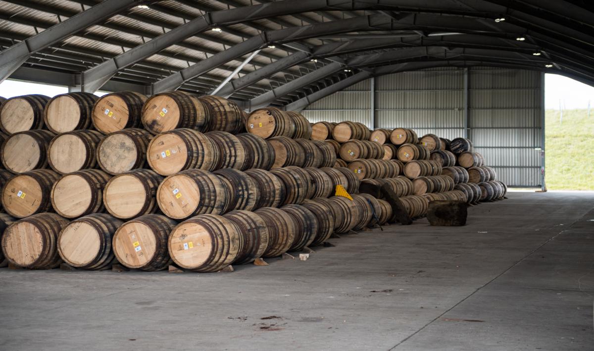 Casks piled up at The Macallan warehouse