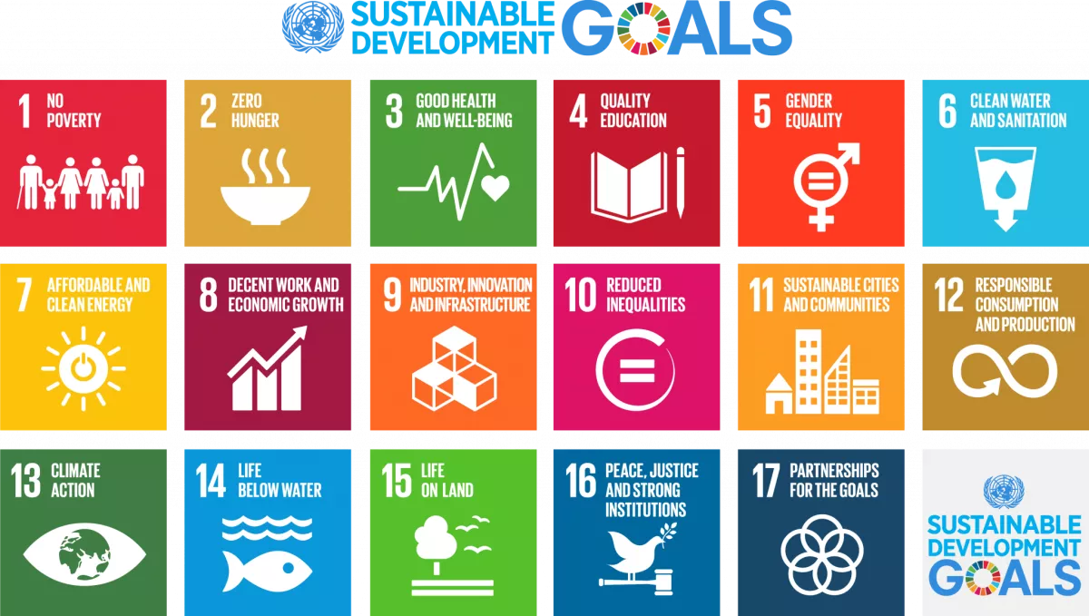 The 17 UN Sustainable Development Goals logo